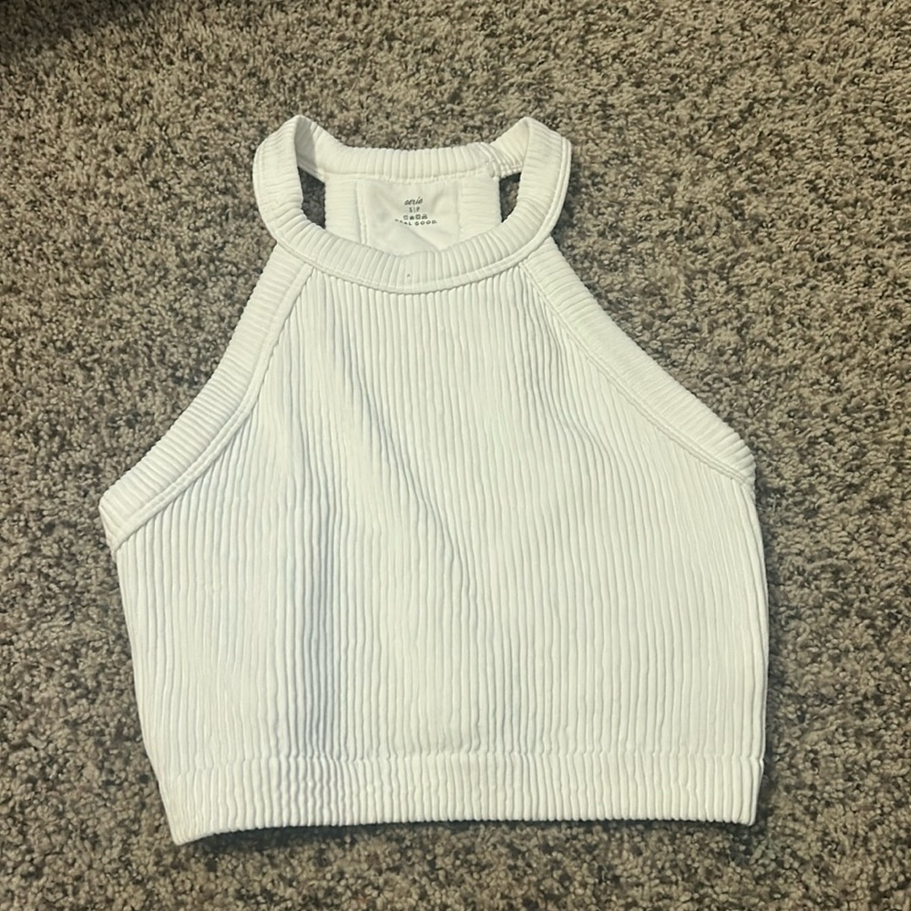 White racer back tank